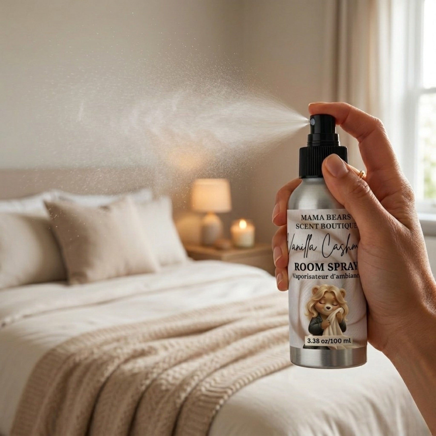 Vanilla Cashmere Room Spray -  Amber, Lily of the Valley, Soft Vanilla Scent