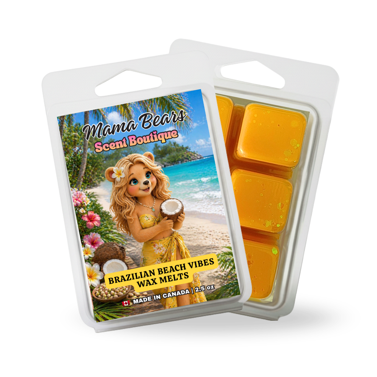 Brazilian Beach Vibes Wax Melt - Salted Caramel, Pistashio, Jasmine Scent