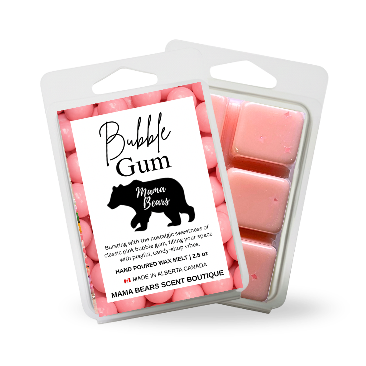 Bubble Gum Wax Melts - Strawberry, Banana, Wintergreen Scent