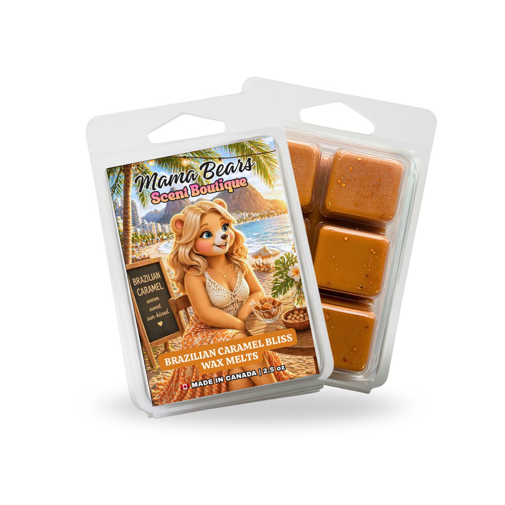 Brazilian Caramel Bliss Wax Melts - Caramel, Macadamia Nut, Vanilla Scent