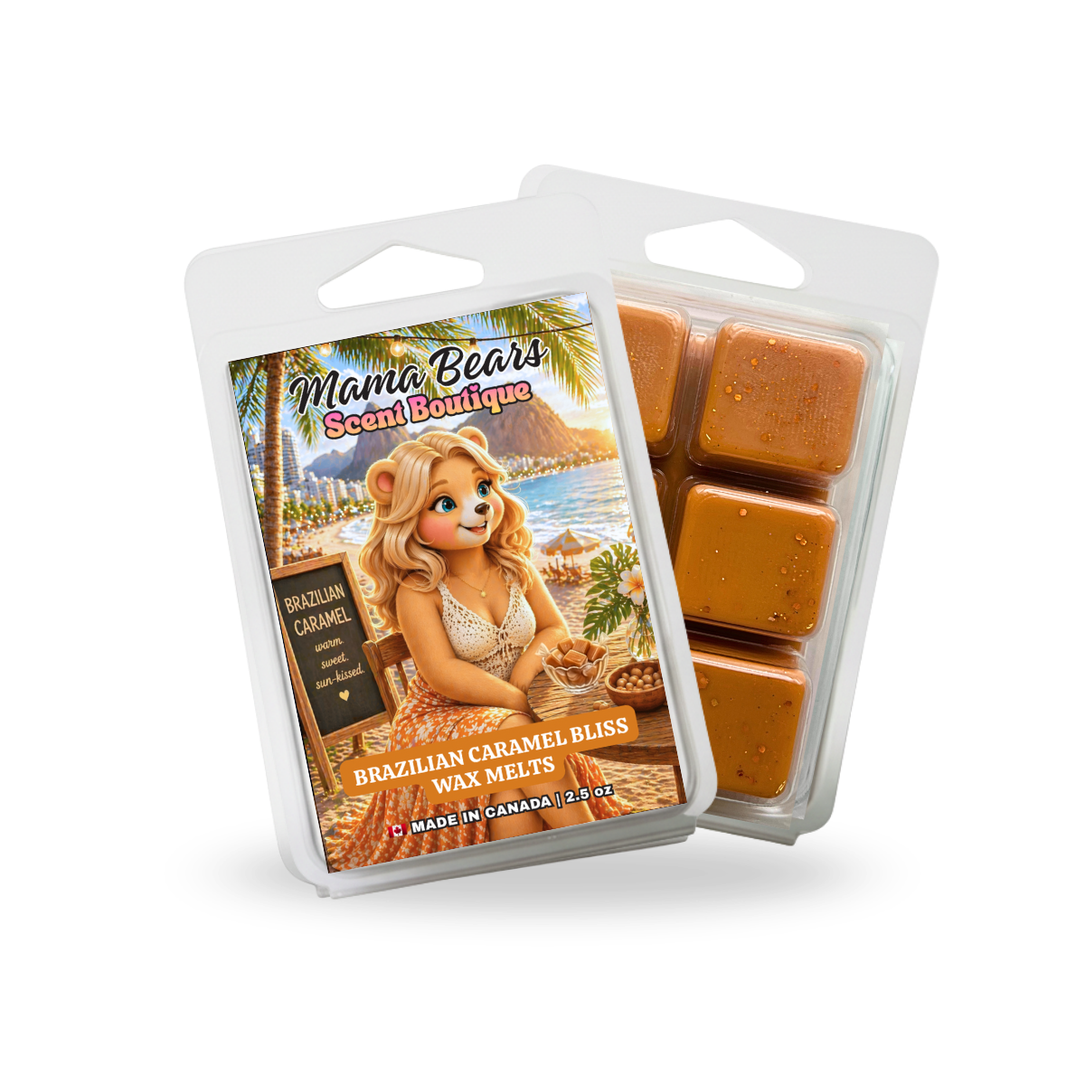 Brazilian Caramel Bliss Wax Melts - Caramel, Macadamia Nut, Vanilla Scent