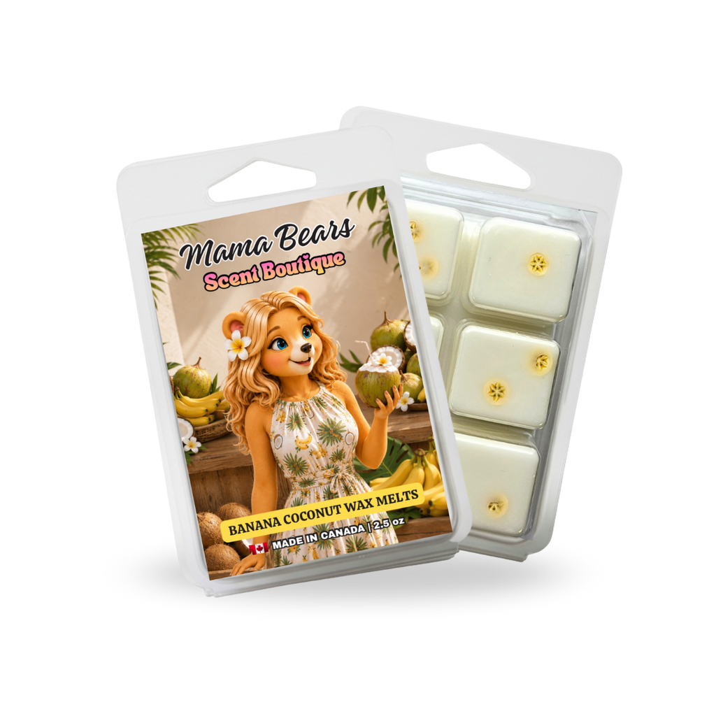 Banana Coconut Wax Melts – Tropical Banana & Creamy Coconut Scent