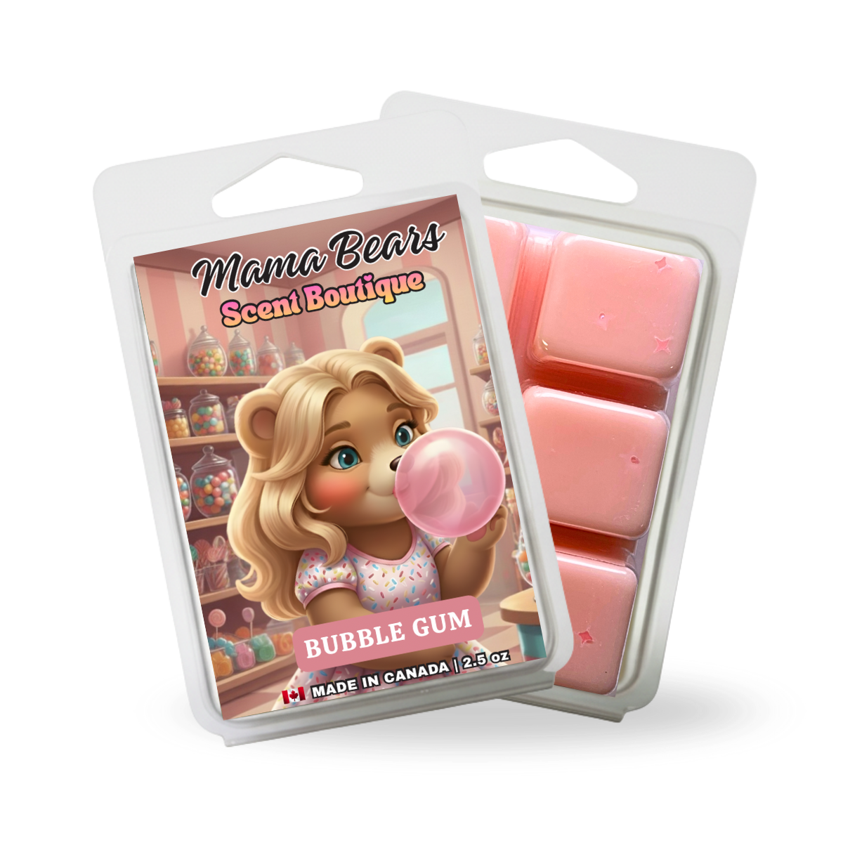 Bubble Gum Wax Melts - Strawberry, Banana, Wintergreen Scent