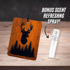 Deer head silhouette felt air freshener and scent refreshing spray