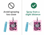 Instructions on how to use an air freshener product correctly with icons and text.