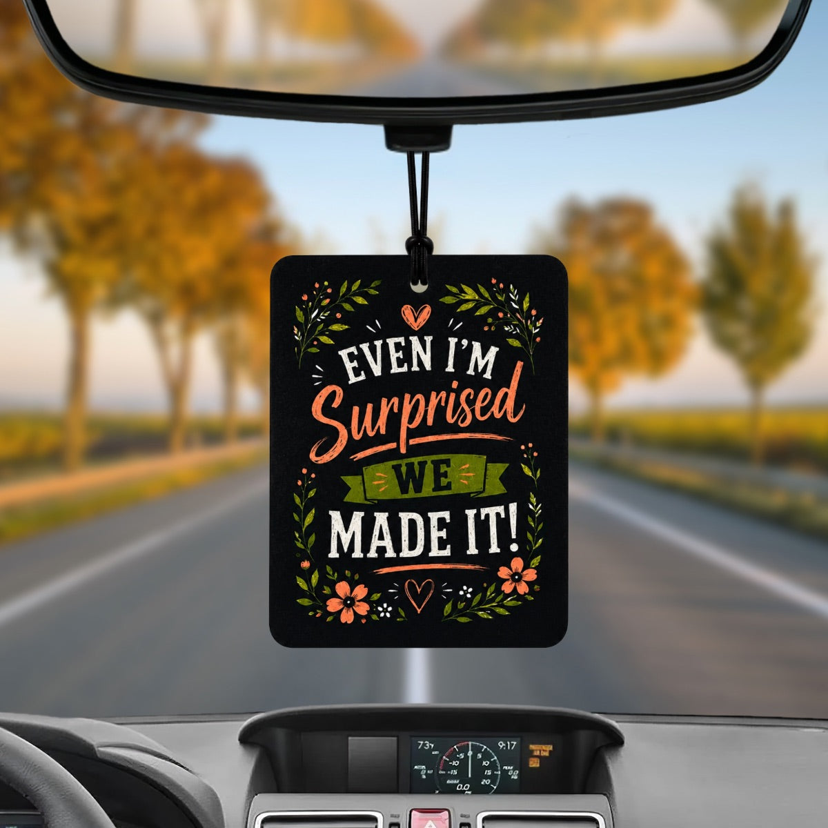 Even I’m Surprised Felt Car Air Freshener and Scent Atomizer