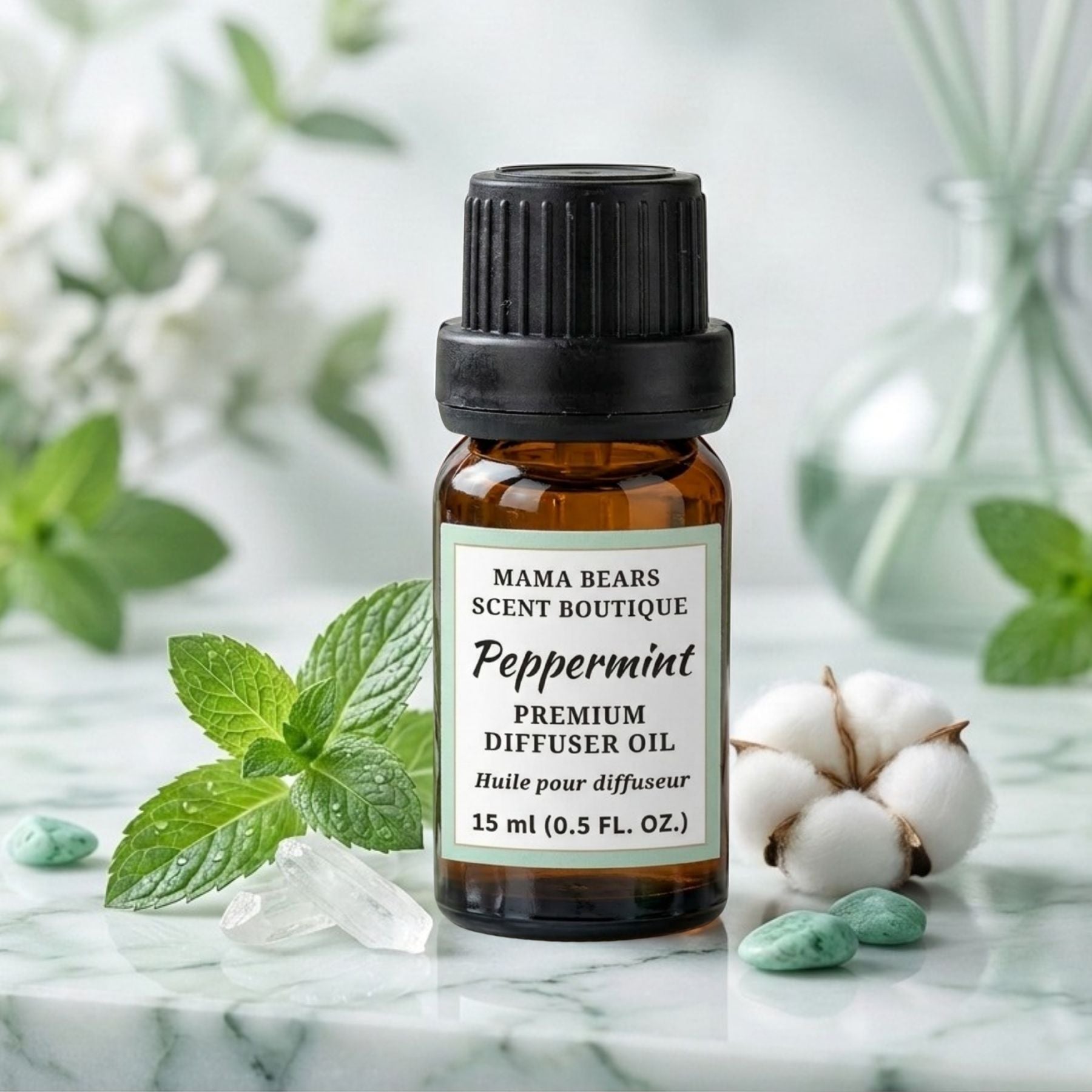 Peppermint Diffuser Oil - Refreshing Mint Aromatherapy for Home (15ml)