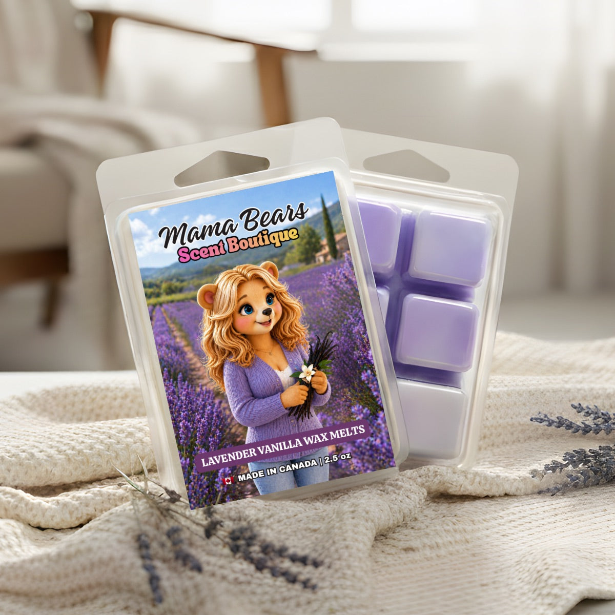 Lavender Vanilla Wax Melts - Spanish Lavender, Madagascar Vanilla Scent
