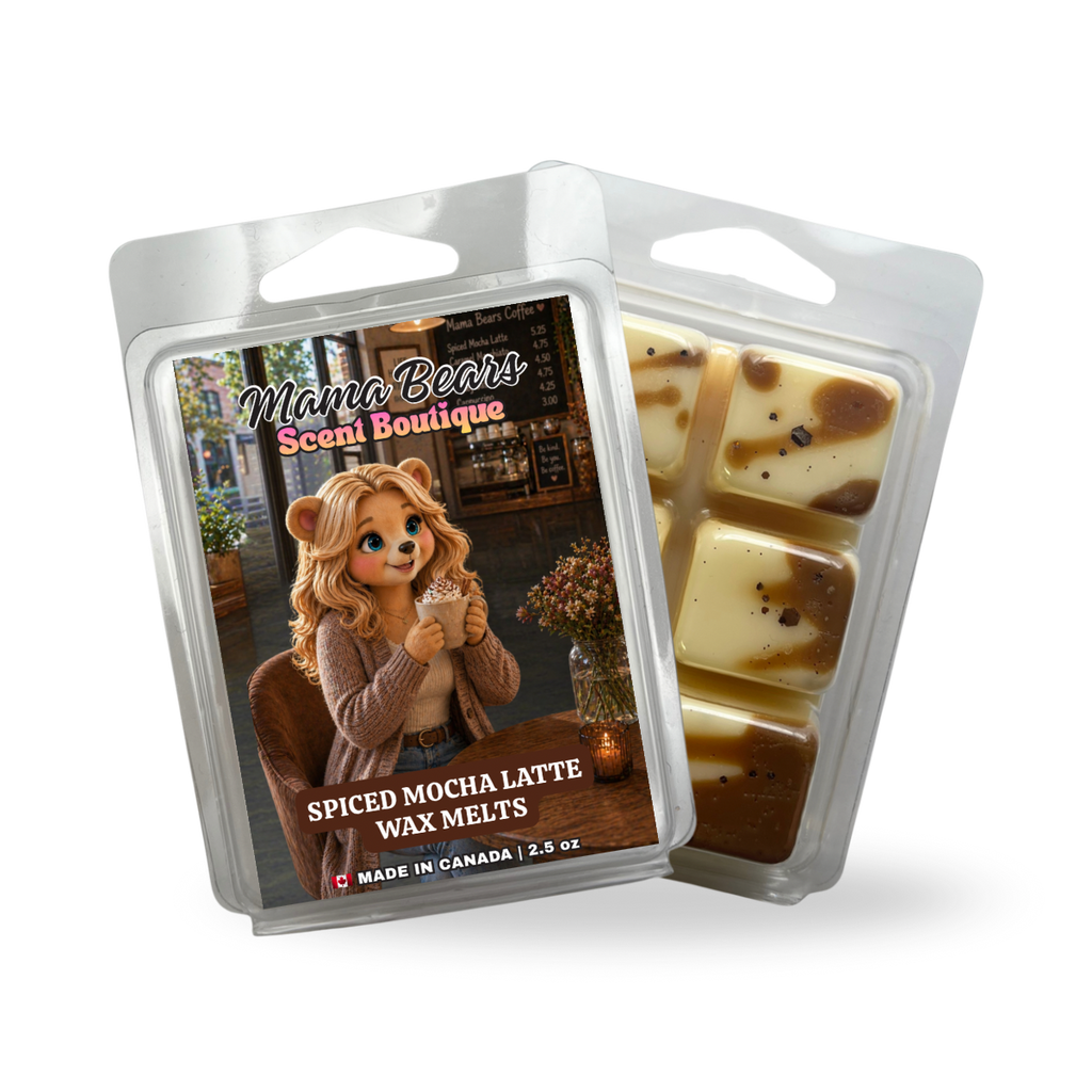 Spiced Mocha Latte Wax Melt - Dark Chocolate, Brewed Espresso, Steamed Vanilla Scent