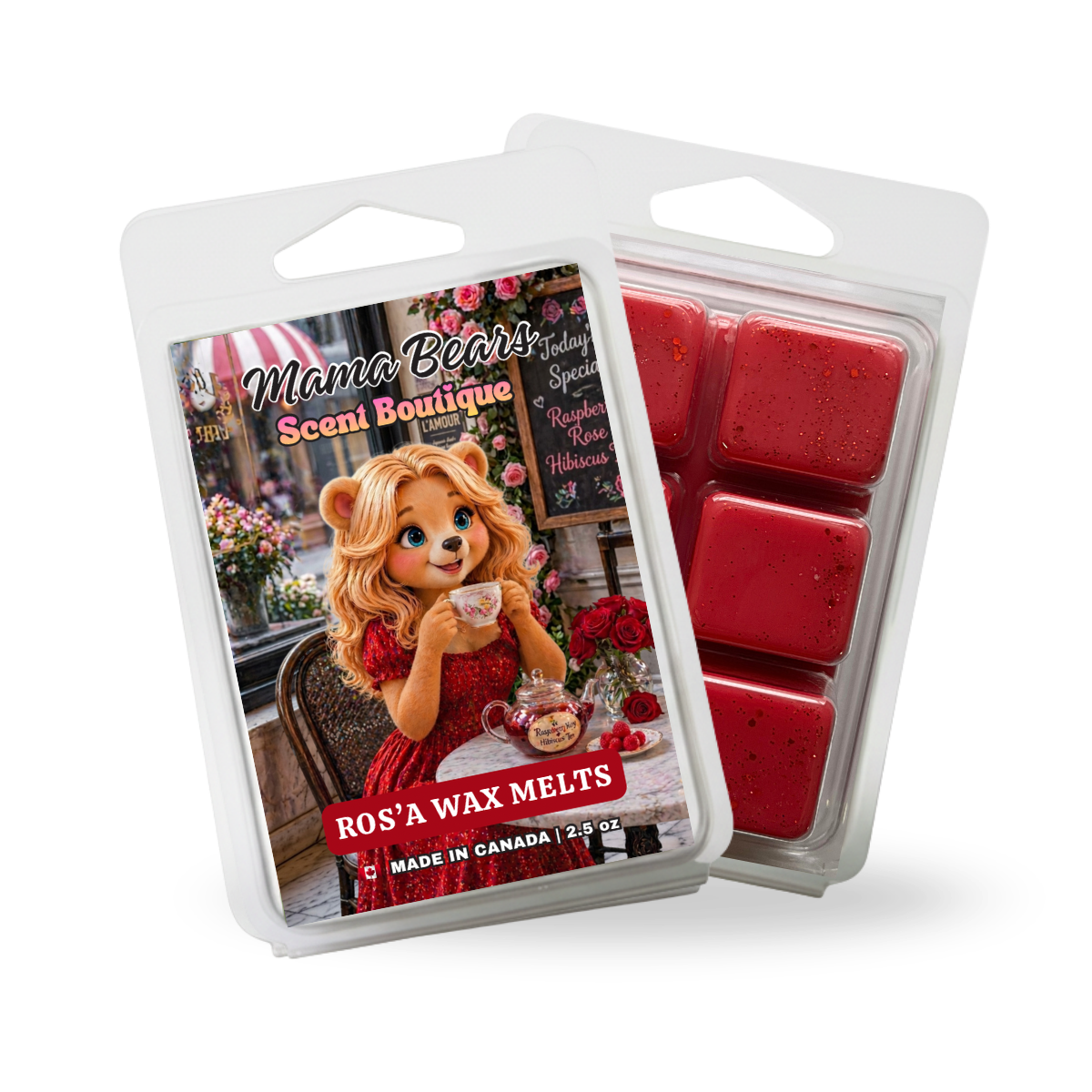 Ros’a Wax Melts - Raspberry, Rose, Hibiscus Tea Scent