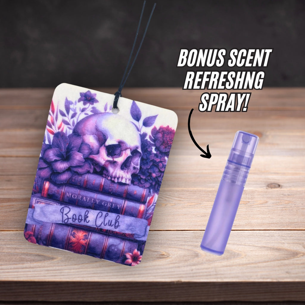 Reusable Morally Grey Felt Car Air Freshener and Scent Atomizer