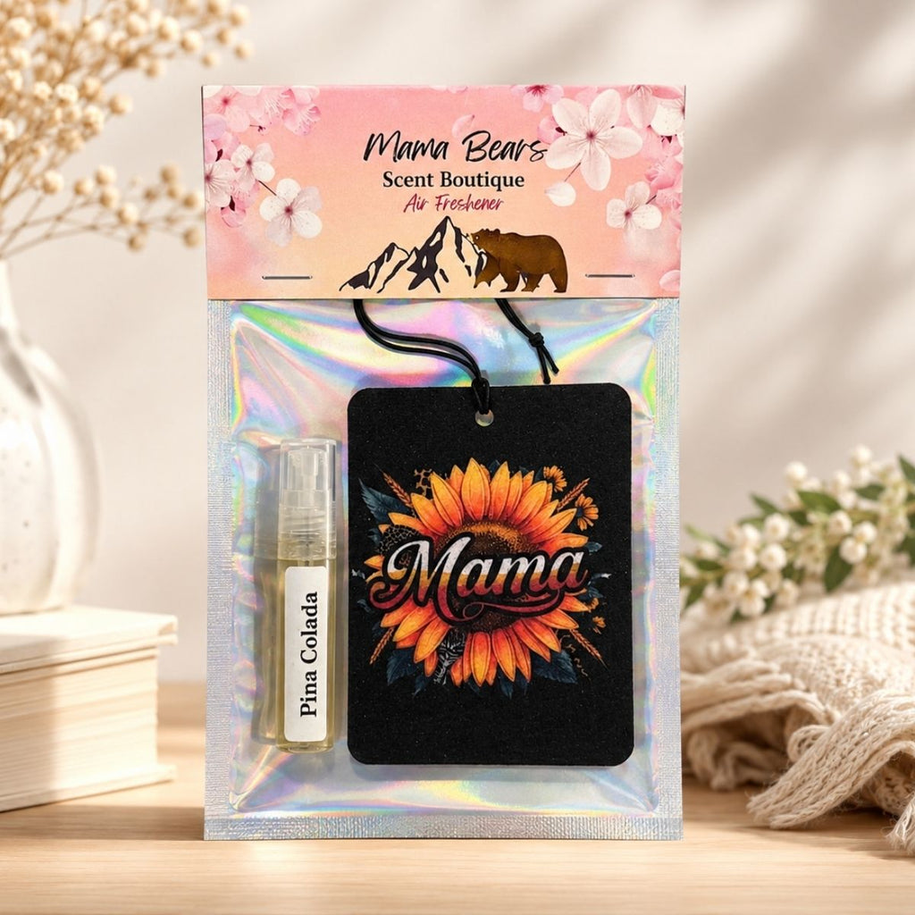 Mama Sunflower Reusable Felt Air Freshener and Scent Atomizer
