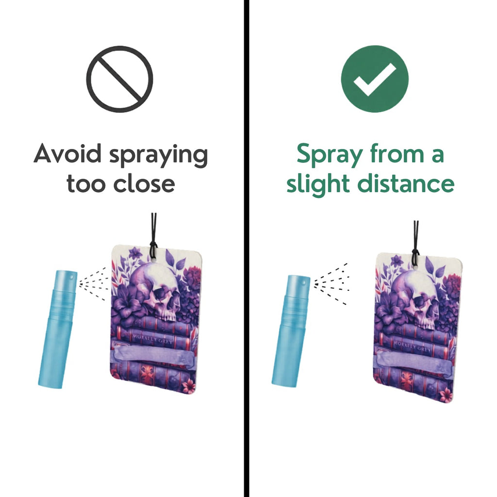 Reusable Morally Grey Felt Car Air Freshener and Scent Atomizer