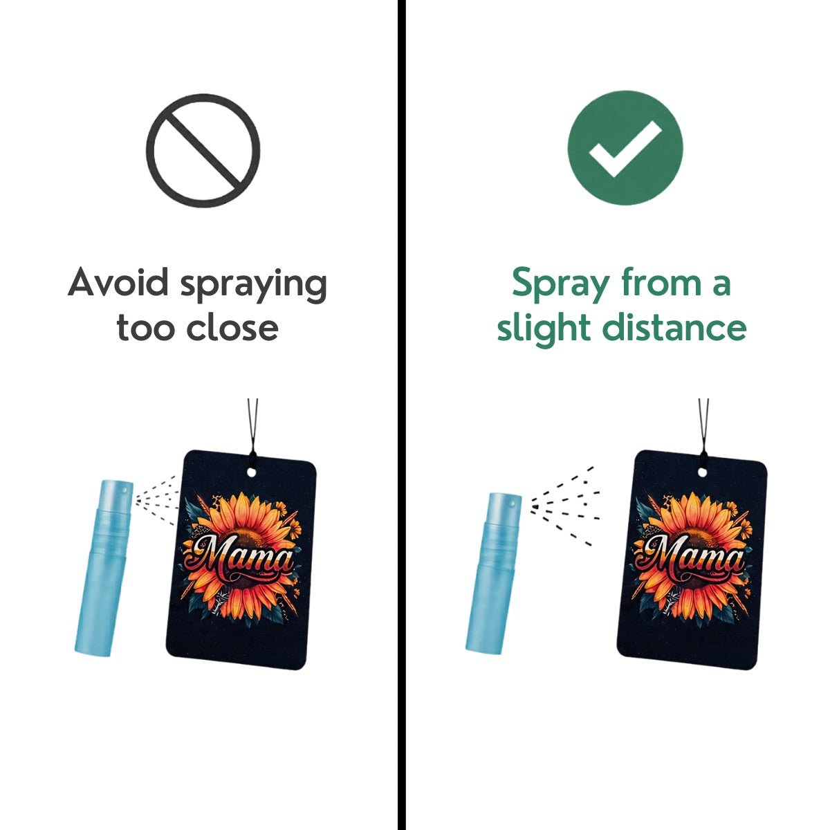 Mama Sunflower Reusable Felt Air Freshener and Scent Atomizer
