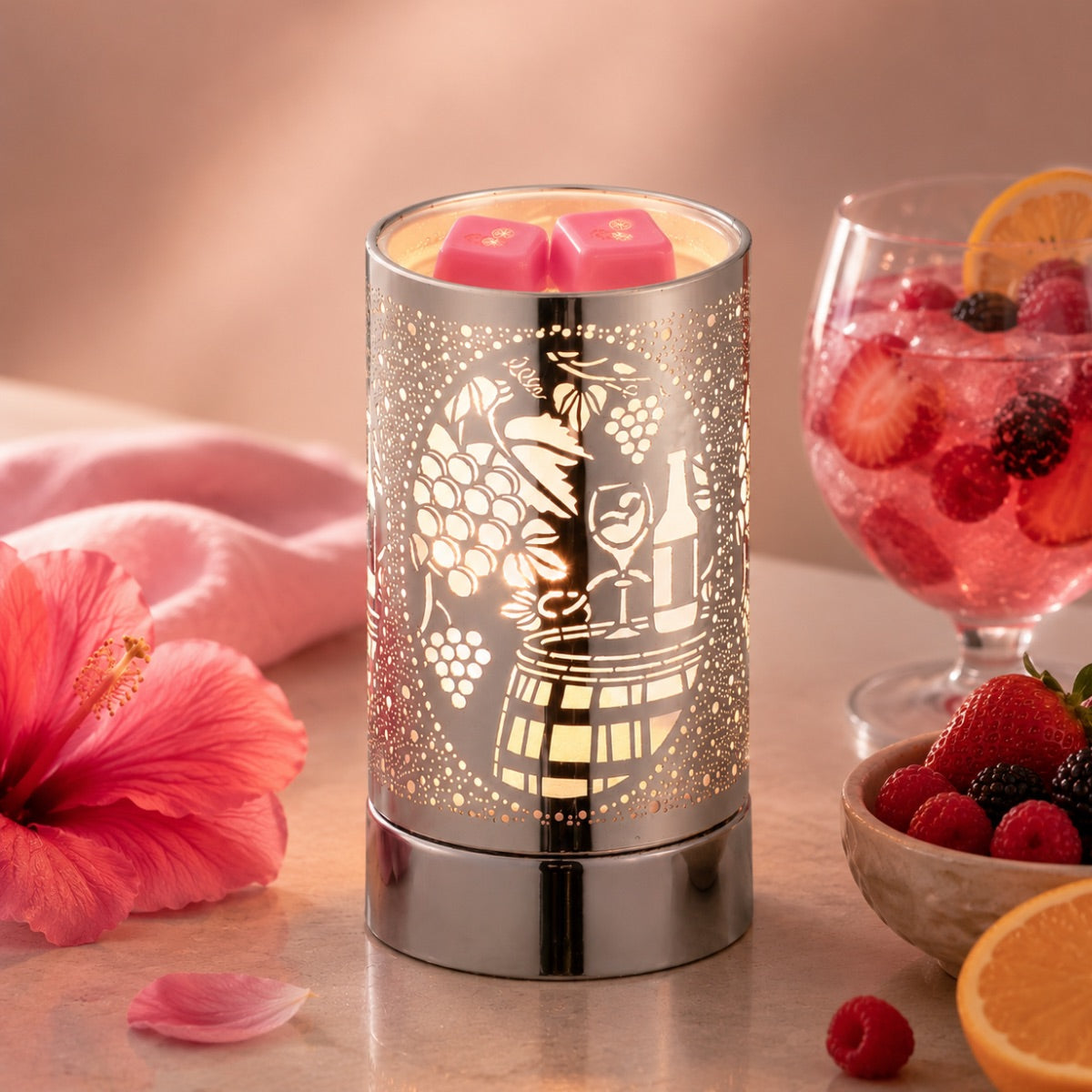 Pink Tropical Sangria Wax Melts - Raspberry, Lemon, Grapefruit Scent