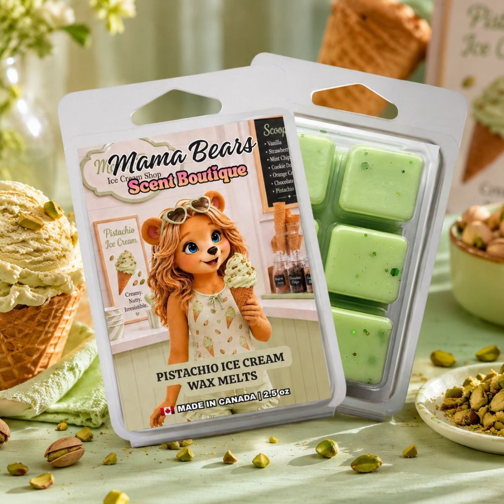 Pistachio Ice Cream Wax Melts: Roasted Pistachio & Vanilla Bean Scent
