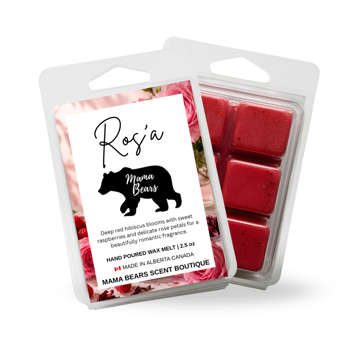 Ros’a Wax Melts - Raspberry, Rose, Hibiscus Tea Scent