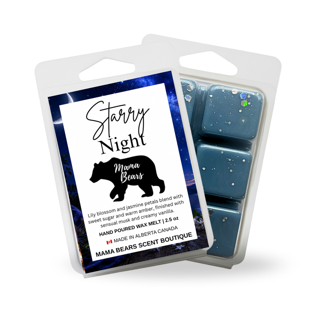 Starry Night Wax Melts - Jasmine, Warm Amber, Vanilla Scent