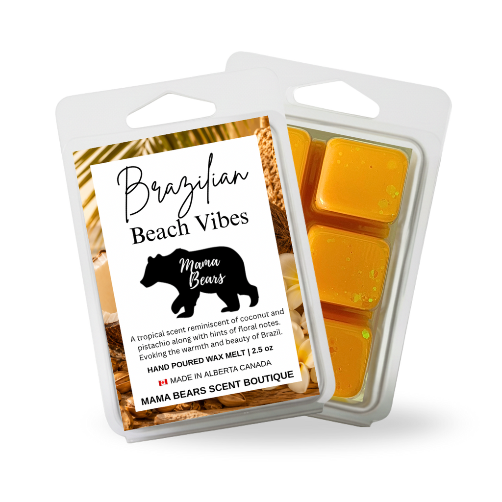 Brazilian Beach Vibes Wax Melt - Salted Caramel, Pistashio, Jasmine Scent