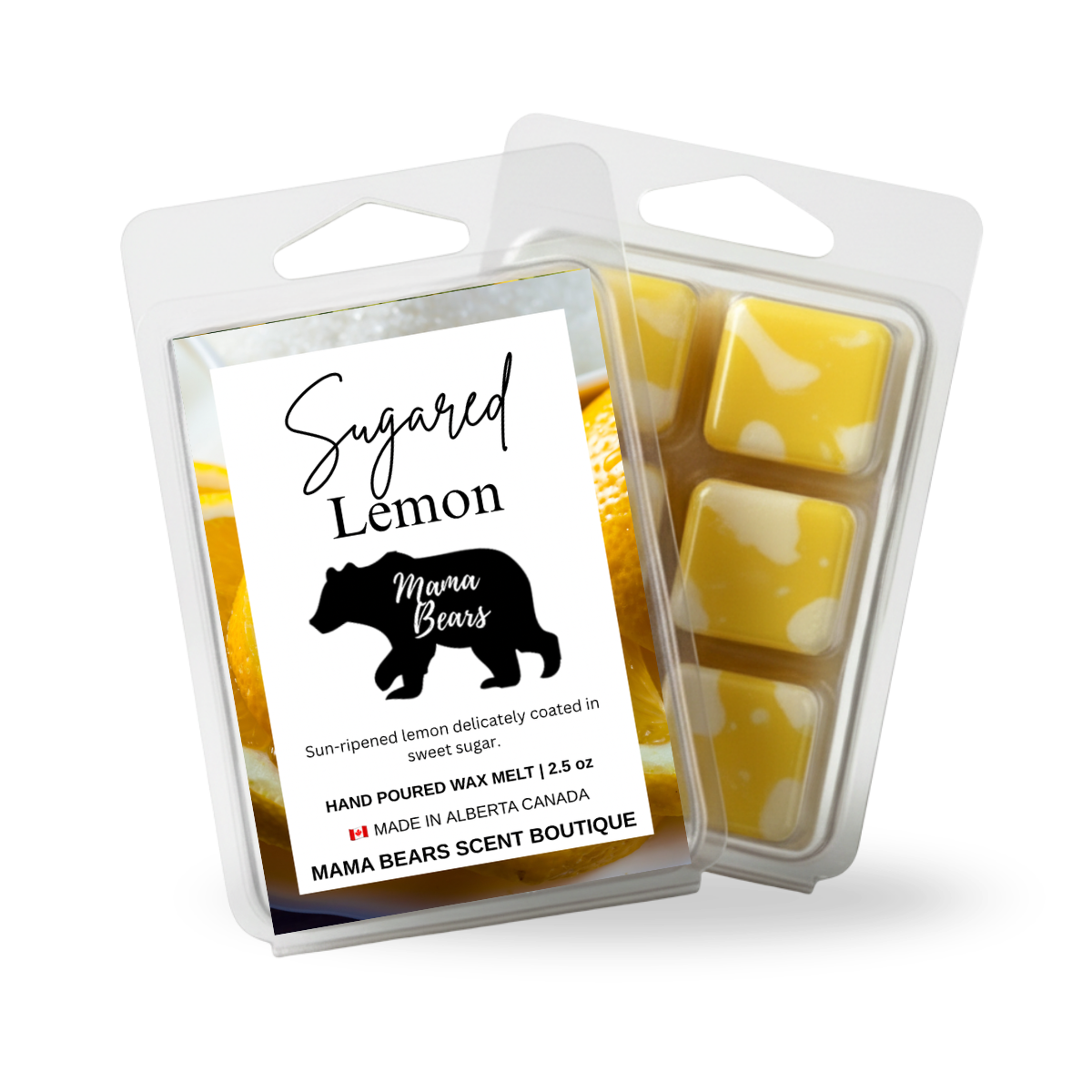 Sugared Lemon Wax Melt - Citrus, Sweet Sugar Scent