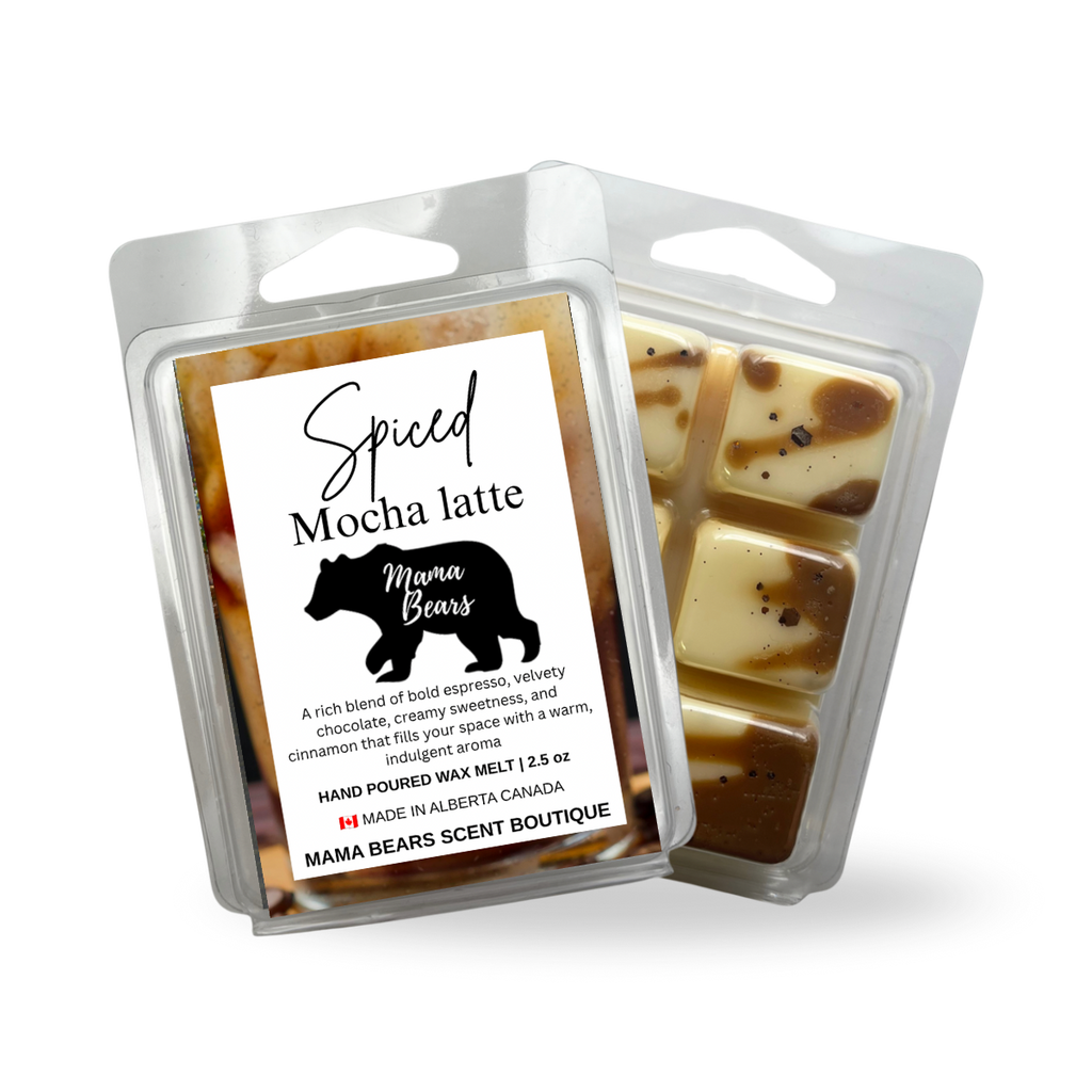 Spiced Mocha Latte Wax Melt - Dark Chocolate, Brewed Espresso, Steamed Vanilla Scent