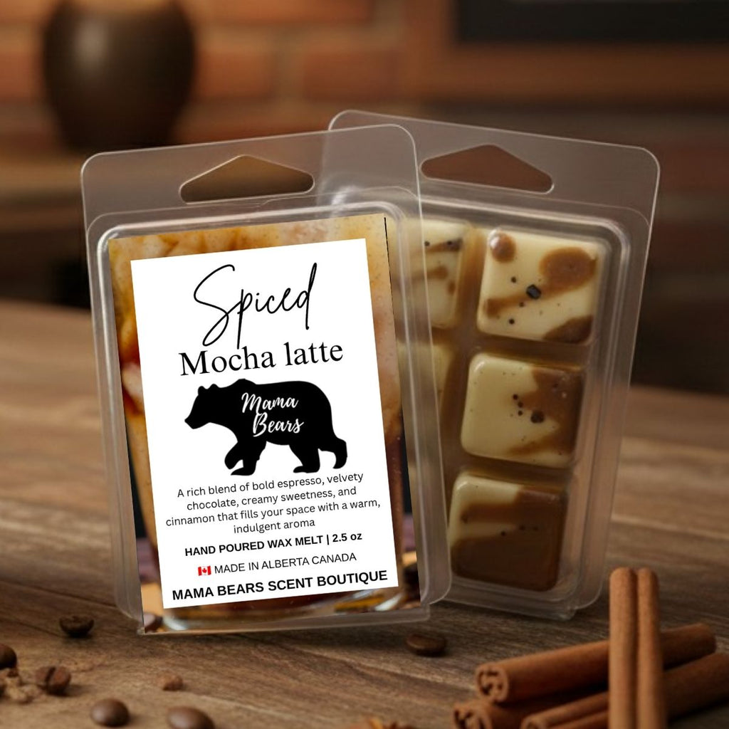 Spiced Mocha Latte Wax Melt - Dark Chocolate, Brewed Espresso, Steamed Vanilla Scent