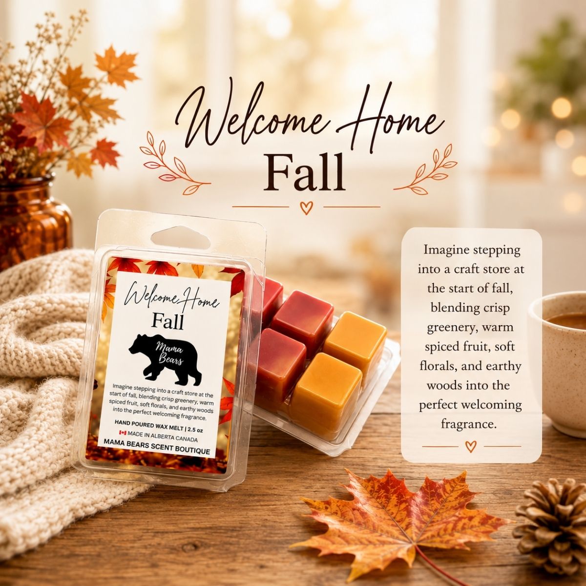 Welcome Home Fall Wax Melts - Cozy Fall Scent