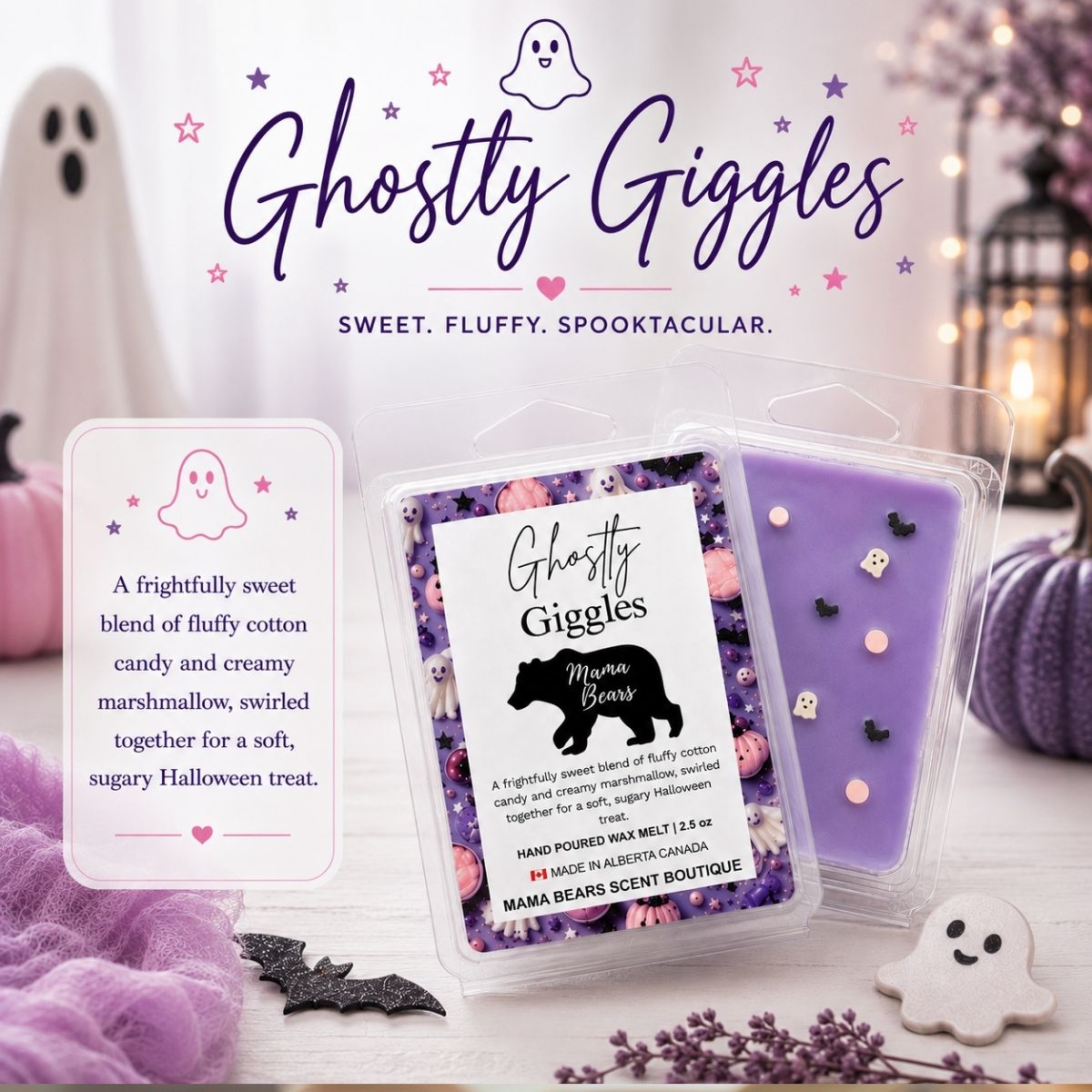 Ghostly Giggles – Cotton Candy & Marshmallow Wax Melts
