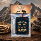 Air Freshener Product packaging with mountainous background
