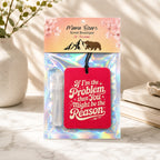 Mama Bear's Scent Boutique air freshener with motivational quote on packaging