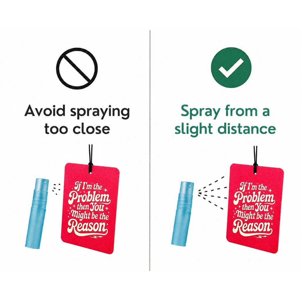 Instructions on how to use an air freshener product with icons and text on a white background