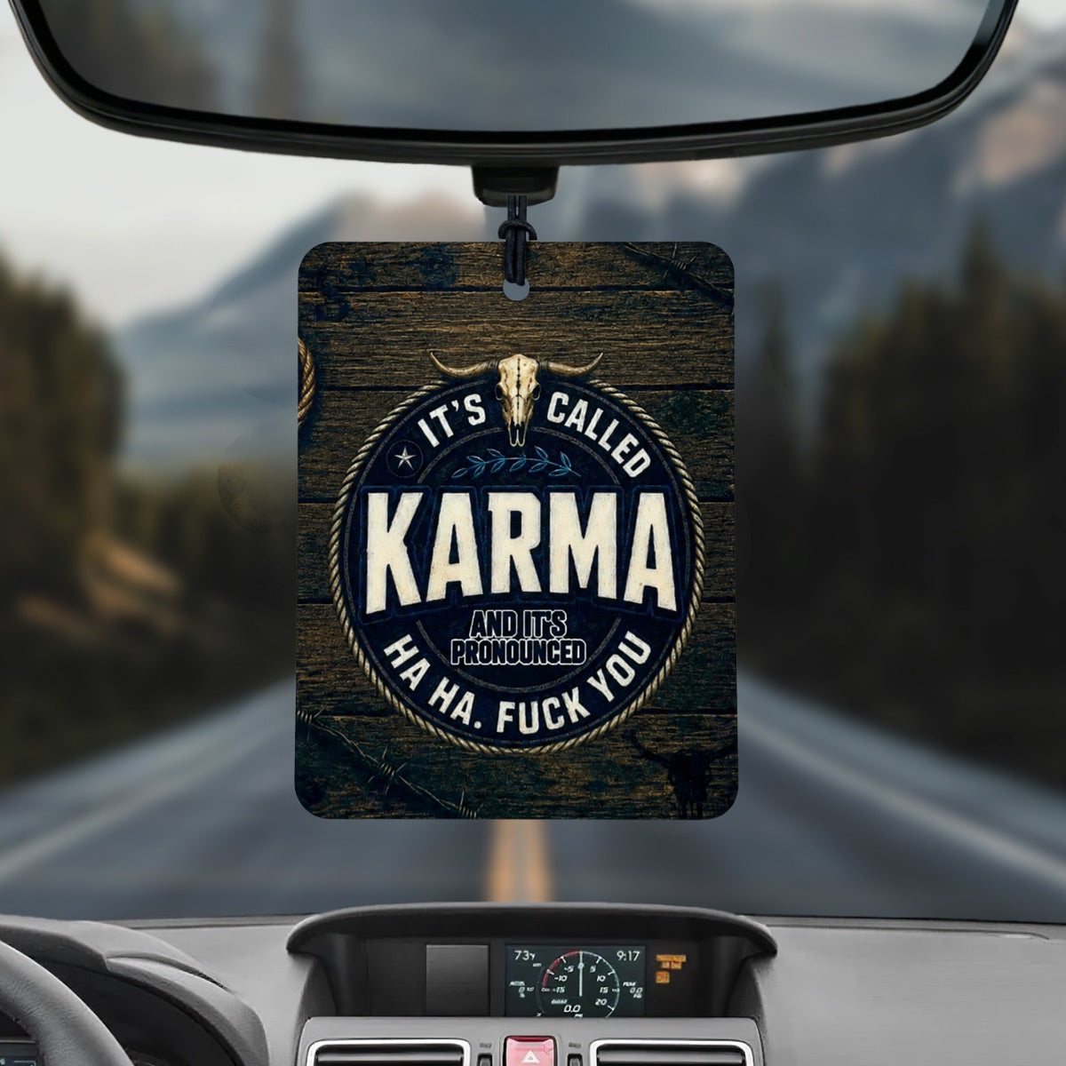 It’s Called Karma Rustic Felt Car Air Freshener and Scent Atomizer