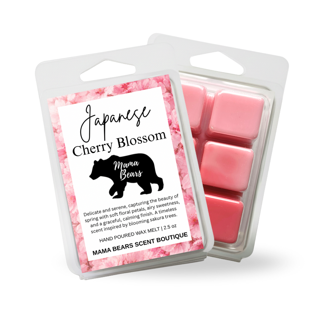Japanese Cherry Blossom Wax Melts - Jasmine, Rose, Sandlewood Scent