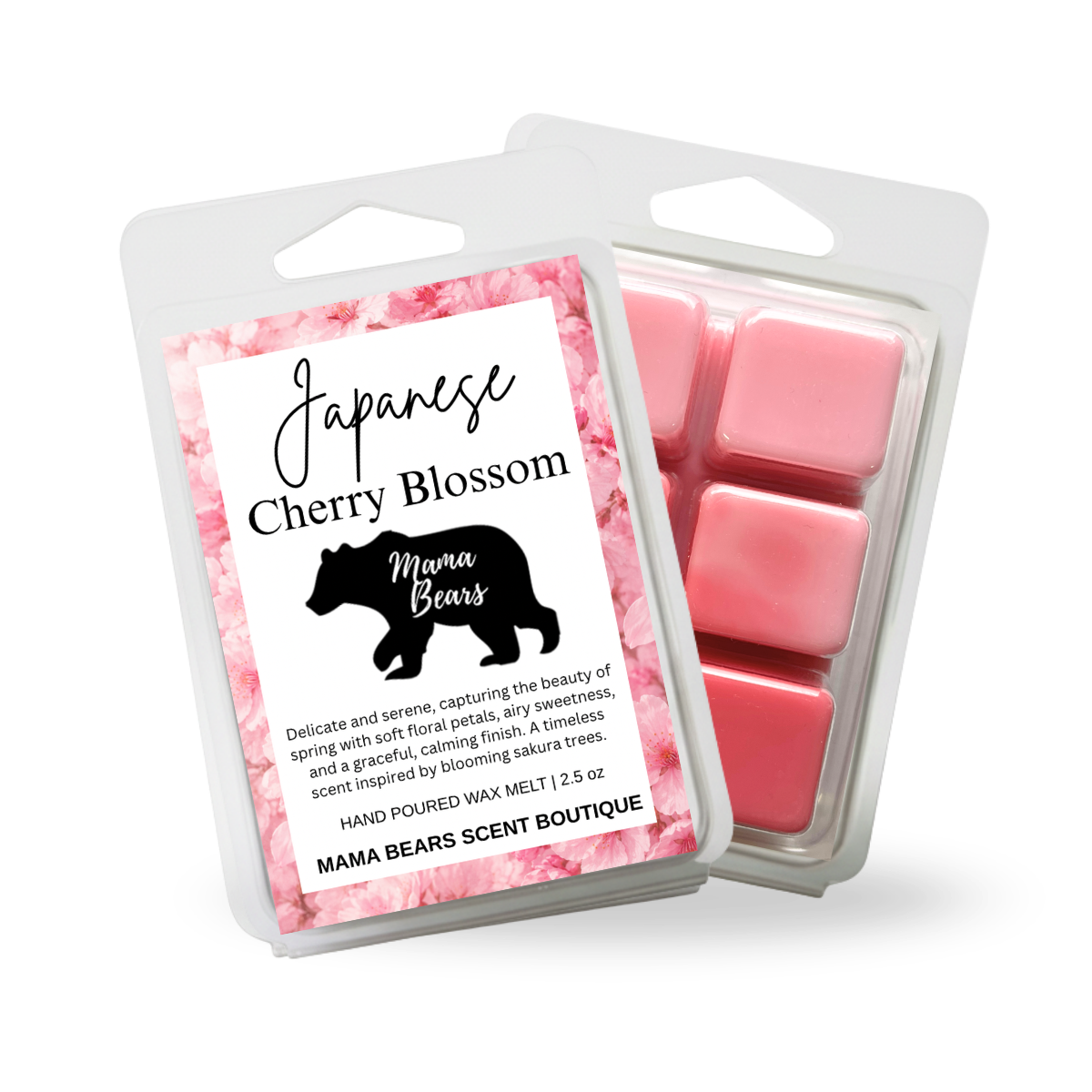 Japanese Cherry Blossom Wax Melts - Jasmine, Rose, Sandlewood Scent