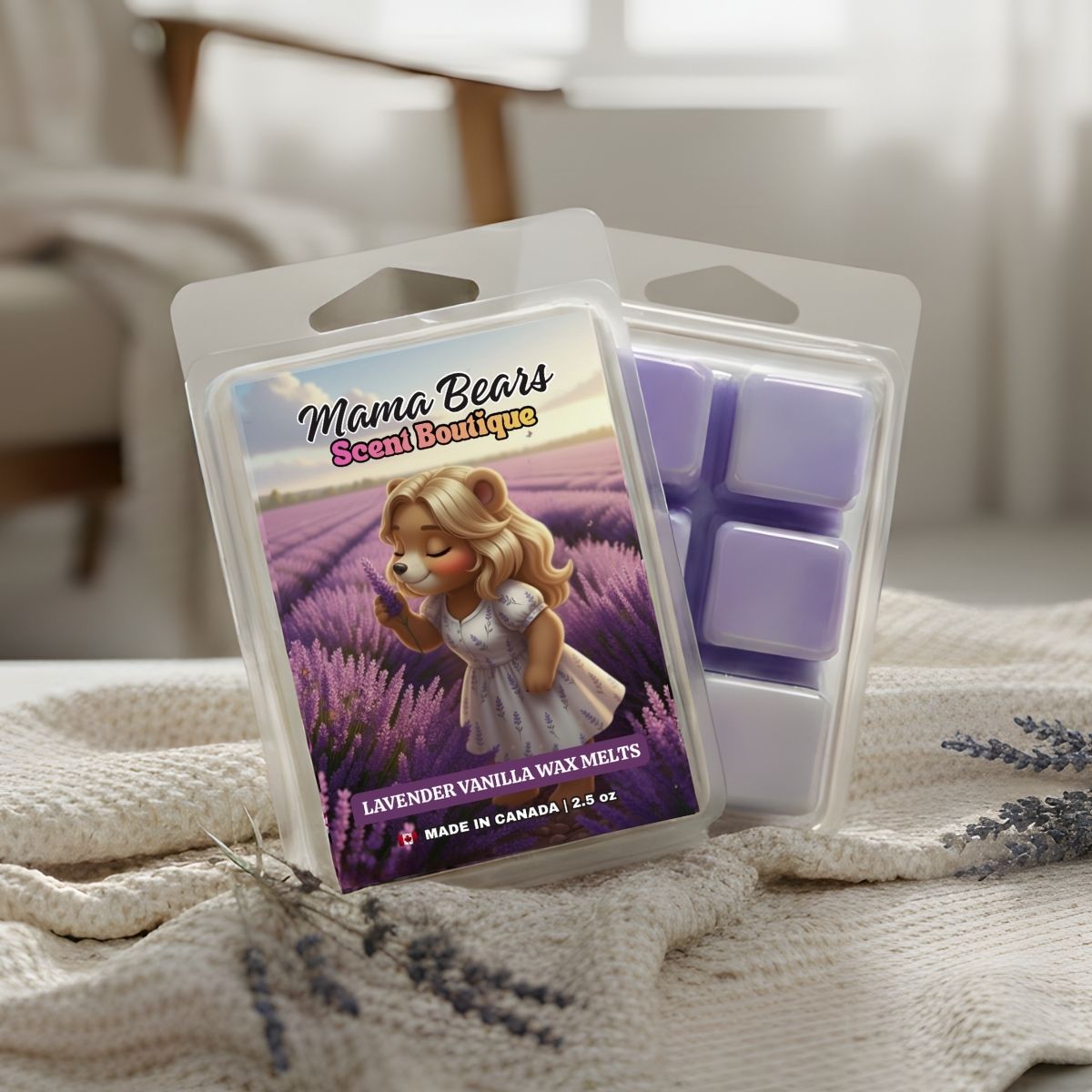 Lavender Vanilla Wax Melts - Spanish Lavender, Madagascar Vanilla Scent