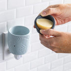 Ocean Palm Plug-in Wax Warmer - Coastal Blue with Silicone Flip Dish