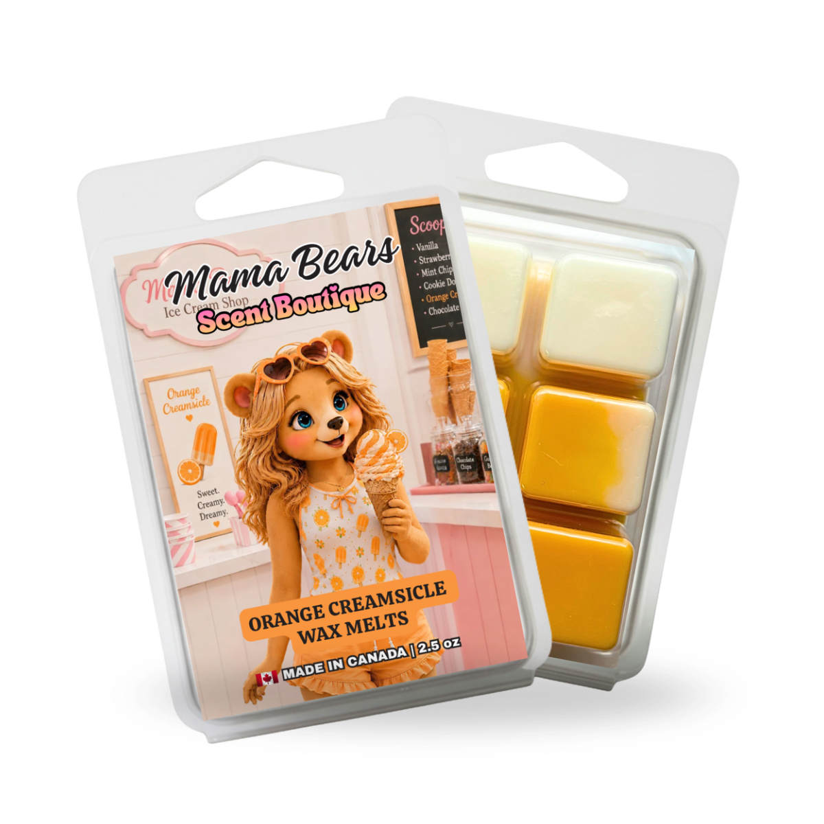 Orange Creamsicle Ice Cream Wax Melts - Citrus, Vanilla Scent