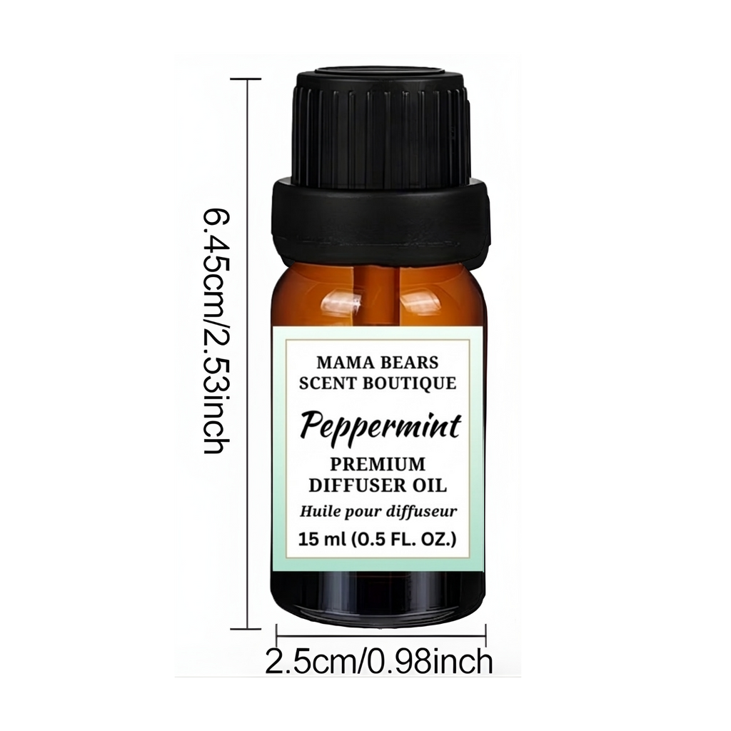 Peppermint Diffuser Oil - Refreshing Mint Aromatherapy for Home (15ml)