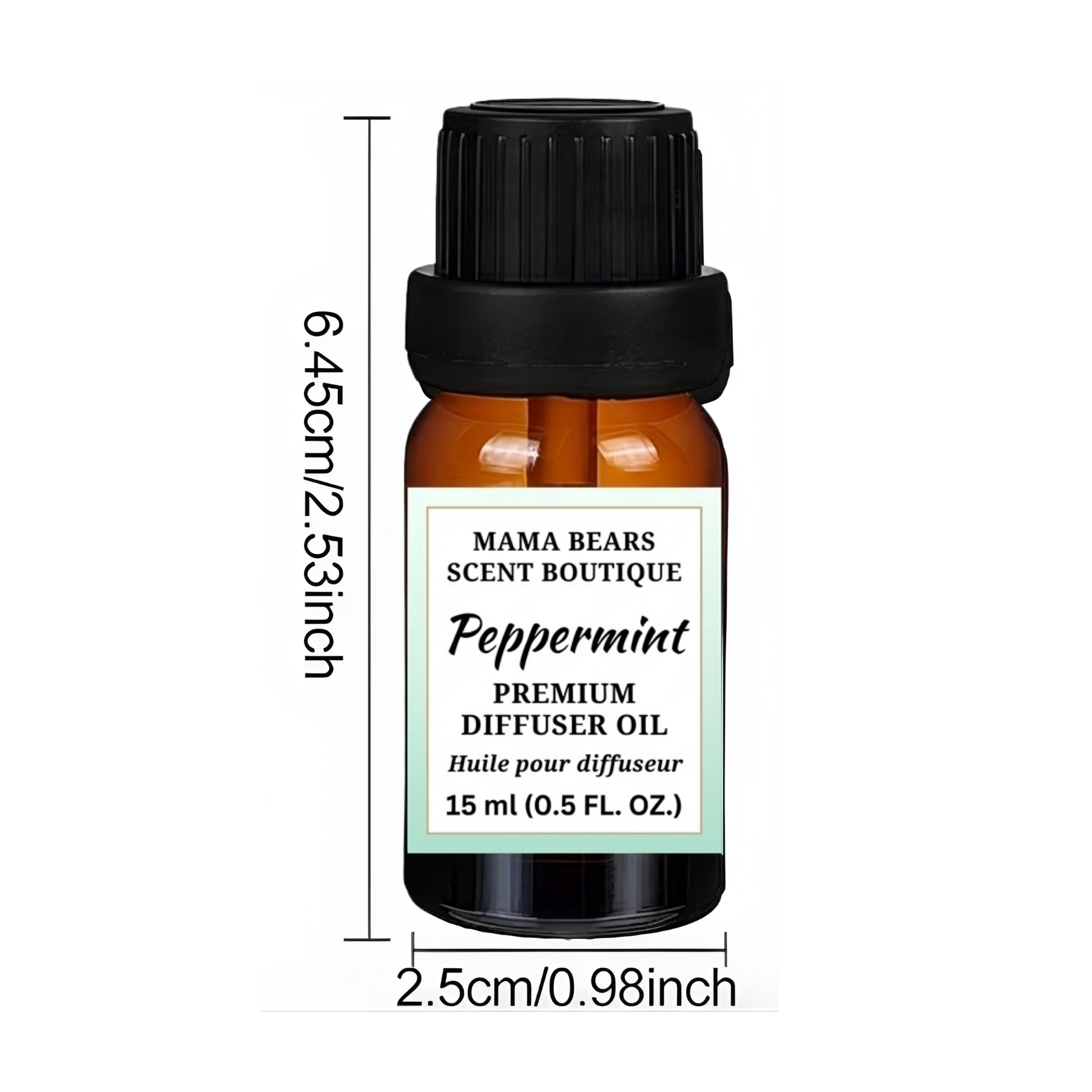 Peppermint Diffuser Oil - Refreshing Mint Aromatherapy for Home (15ml)