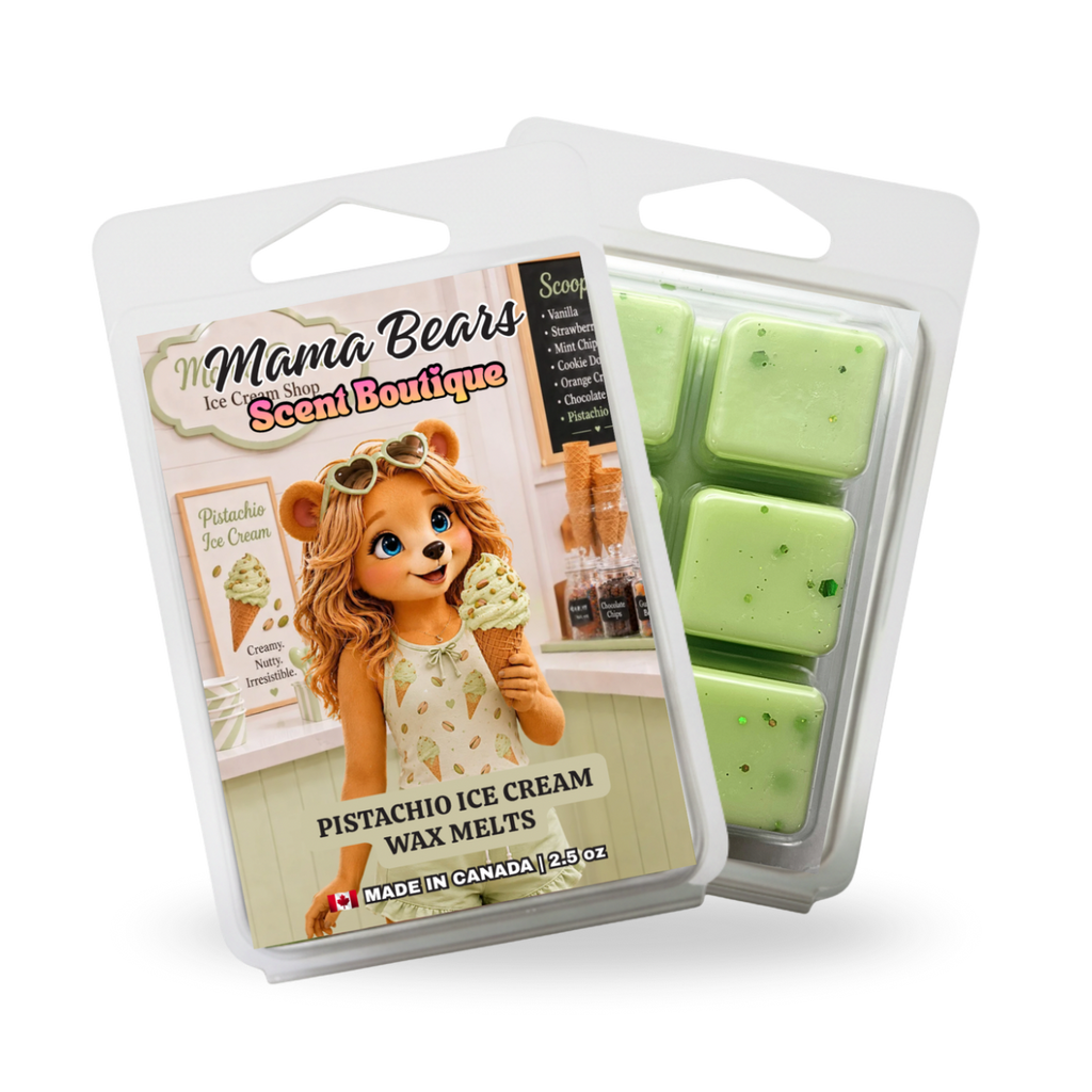Pistachio Ice Cream Wax Melts: Roasted Pistachio & Vanilla Bean Scent