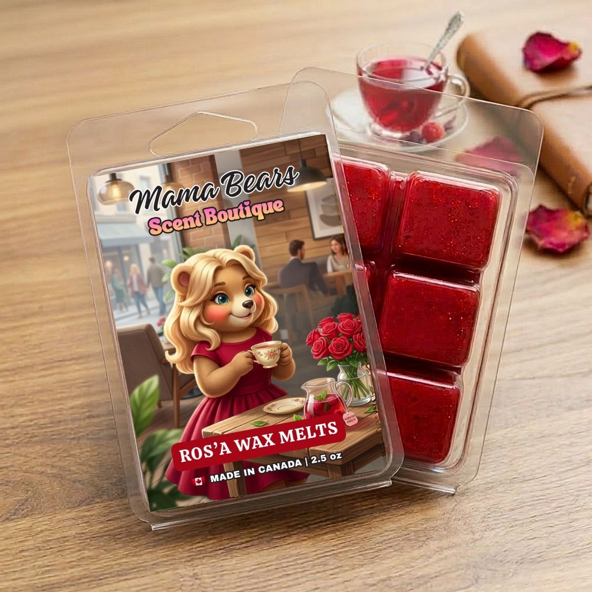 Ros’a Wax Melts - Raspberry, Rose, Hibiscus Tea Scent