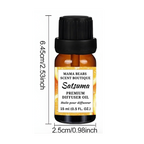 Satsuma diffuser oil bottle with dimensions on a white background