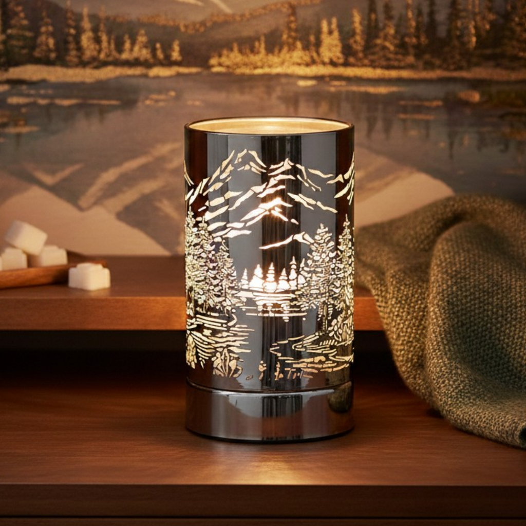 Silver Mountain Touch Lamp - Wax Melt Warmer & Essential Oil Burner