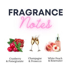 Sparkling Cranberry Prosecco Wax Melts - Cranberry, Champagne, White Peach Scent
