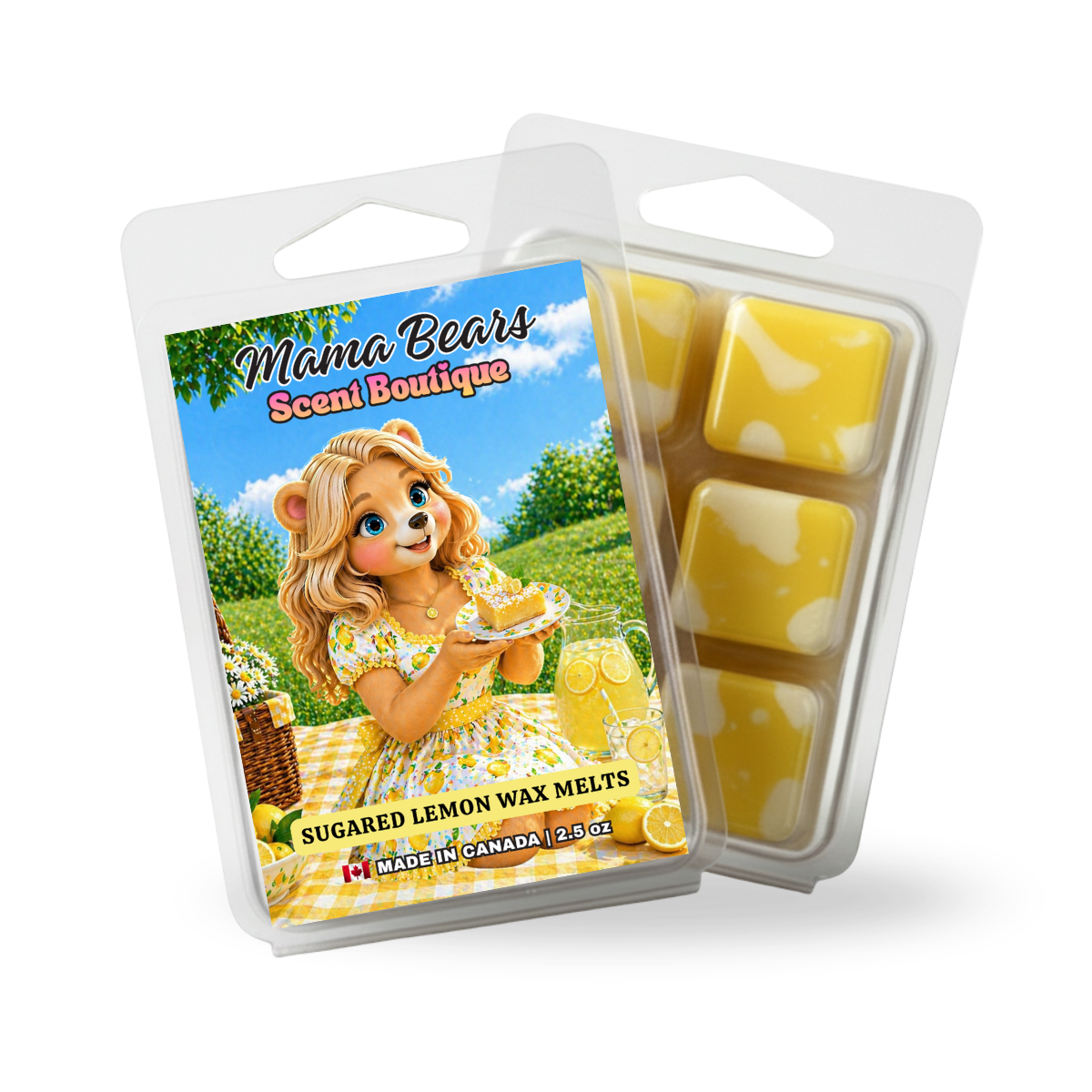 Sugared Lemon Wax Melt - Citrus, Sweet Sugar Scent