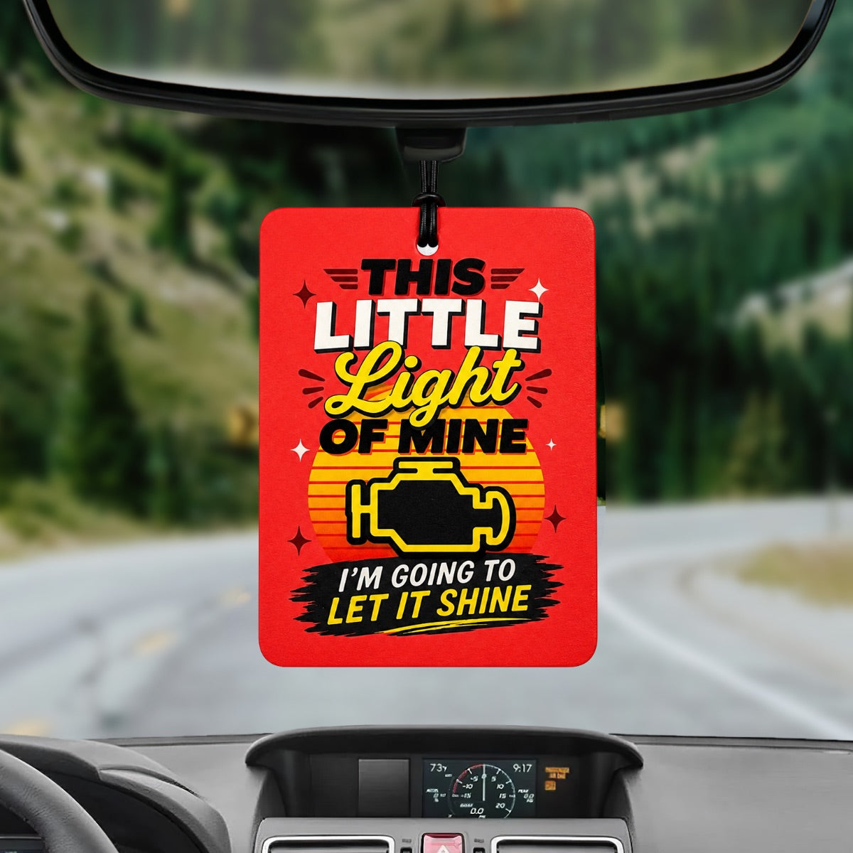 This Little Light of Mine Felt Car Air Freshener and Scent Atomizer
