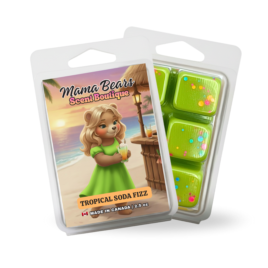 Tropical Soda Fizz Wax Melts - Pineapple, Pink Lemonade, Orange Soda Scent