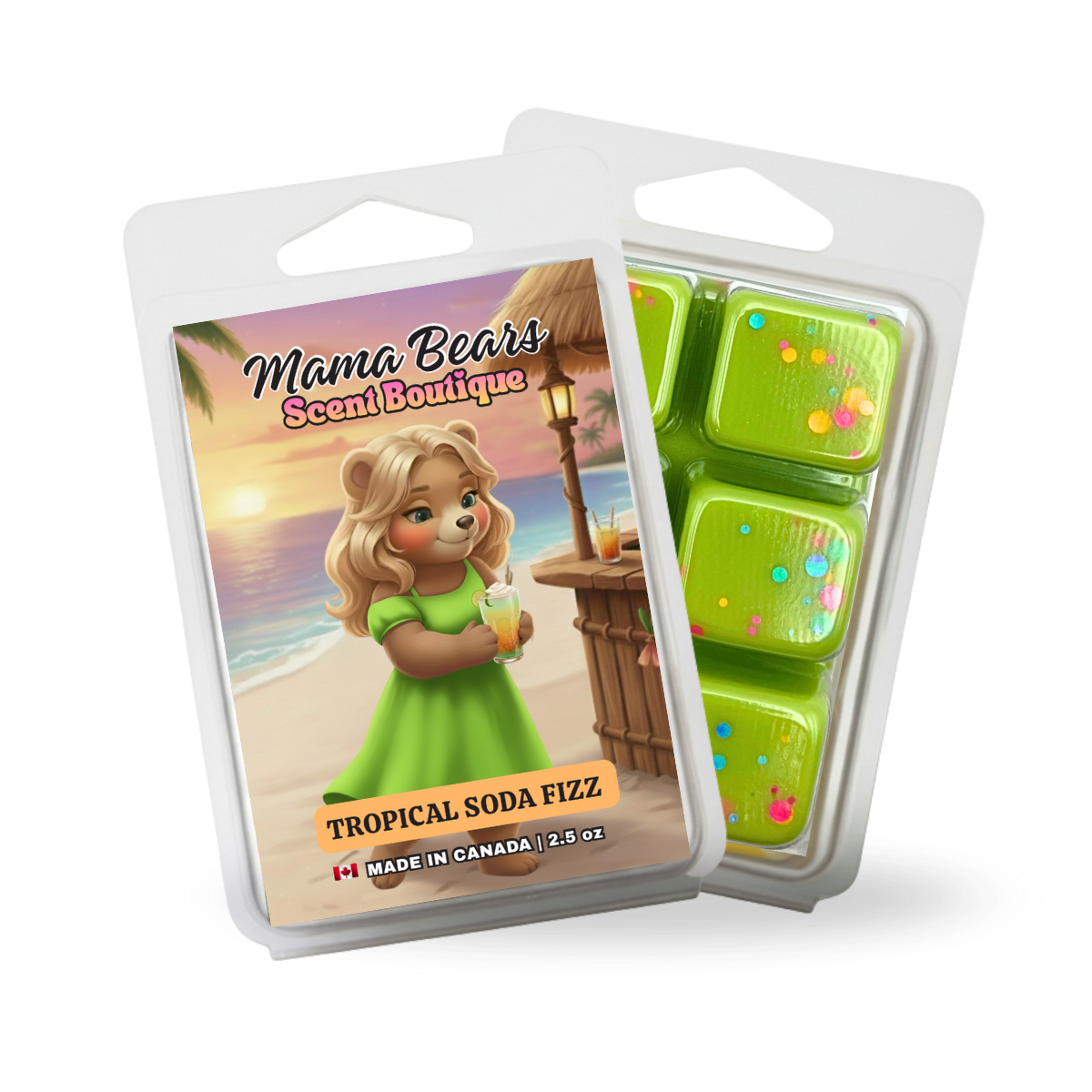 Tropical Soda Fizz Wax Melts - Pineapple, Pink Lemonade, Orange Soda Scent