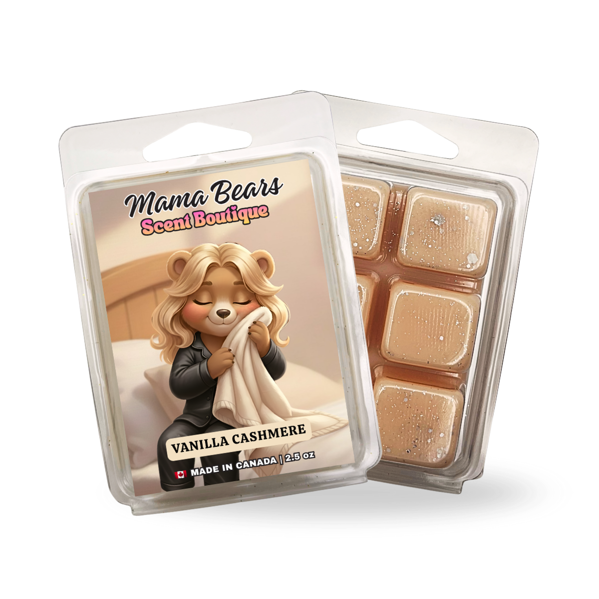 Vanilla Cashmere Wax Melts - Nectarine Skin, Rose Petals, Soft Vanilla Scent